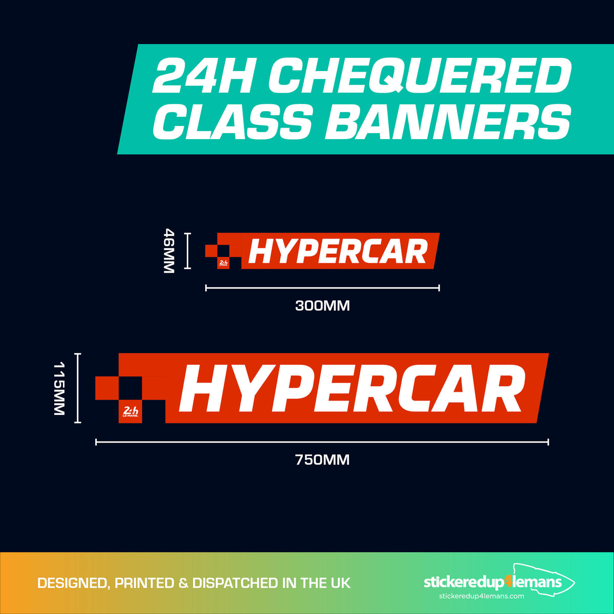 Official Le Mans 24h Chequered Class Banners Sticker