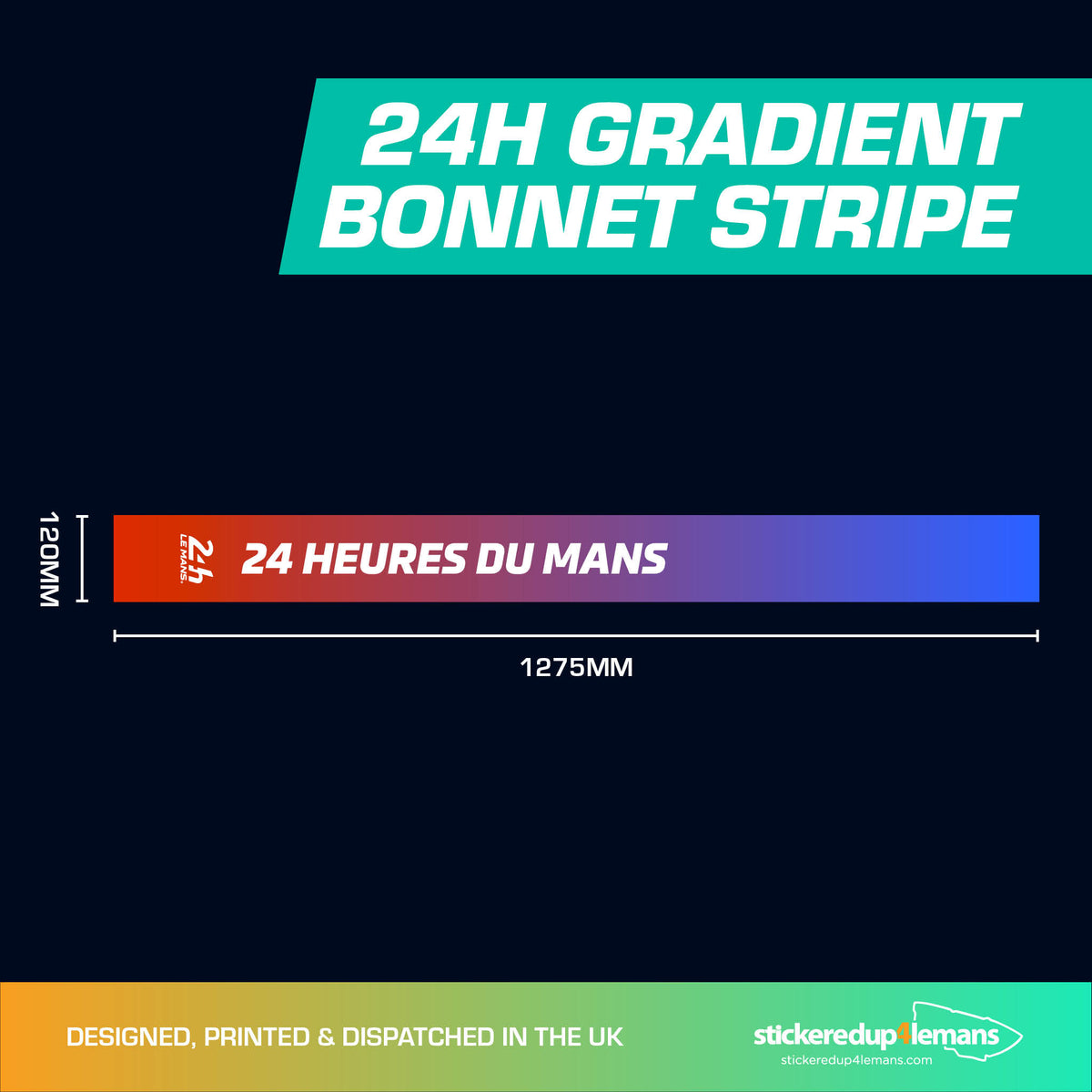 Official 24h Gradient Bonnet Stripe