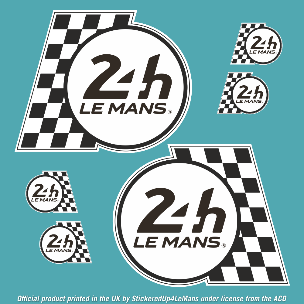 Official Le Mans Side Panel Flag Logo Sticker (2 Large & 4 Small) - StickeredUp4LeMans