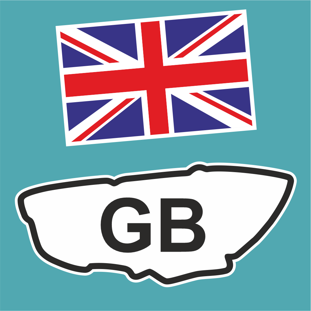 Country Identification Travel Stickers - Country Code &amp; Flag - StickeredUp4LeMans