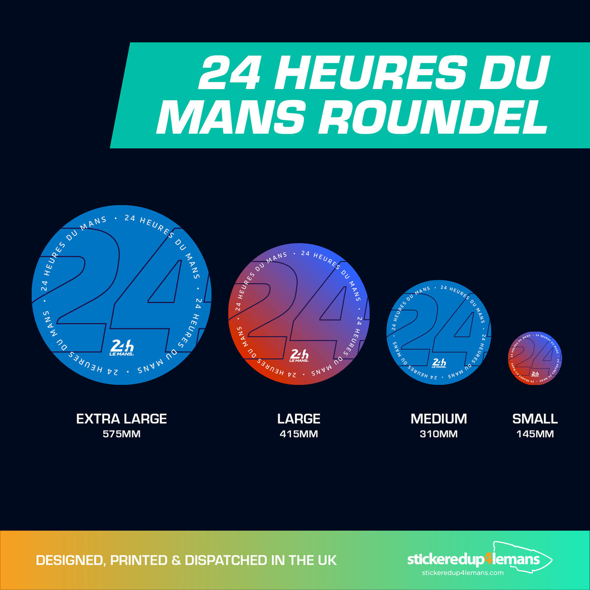 Official 24 Heures Du Mans Roundel Sticker