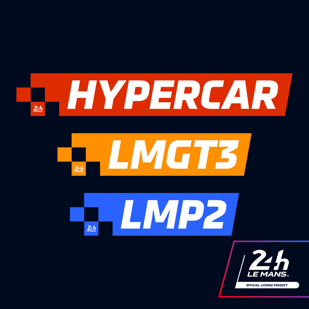Official Le Mans 24h Chequered Class Banners Sticker