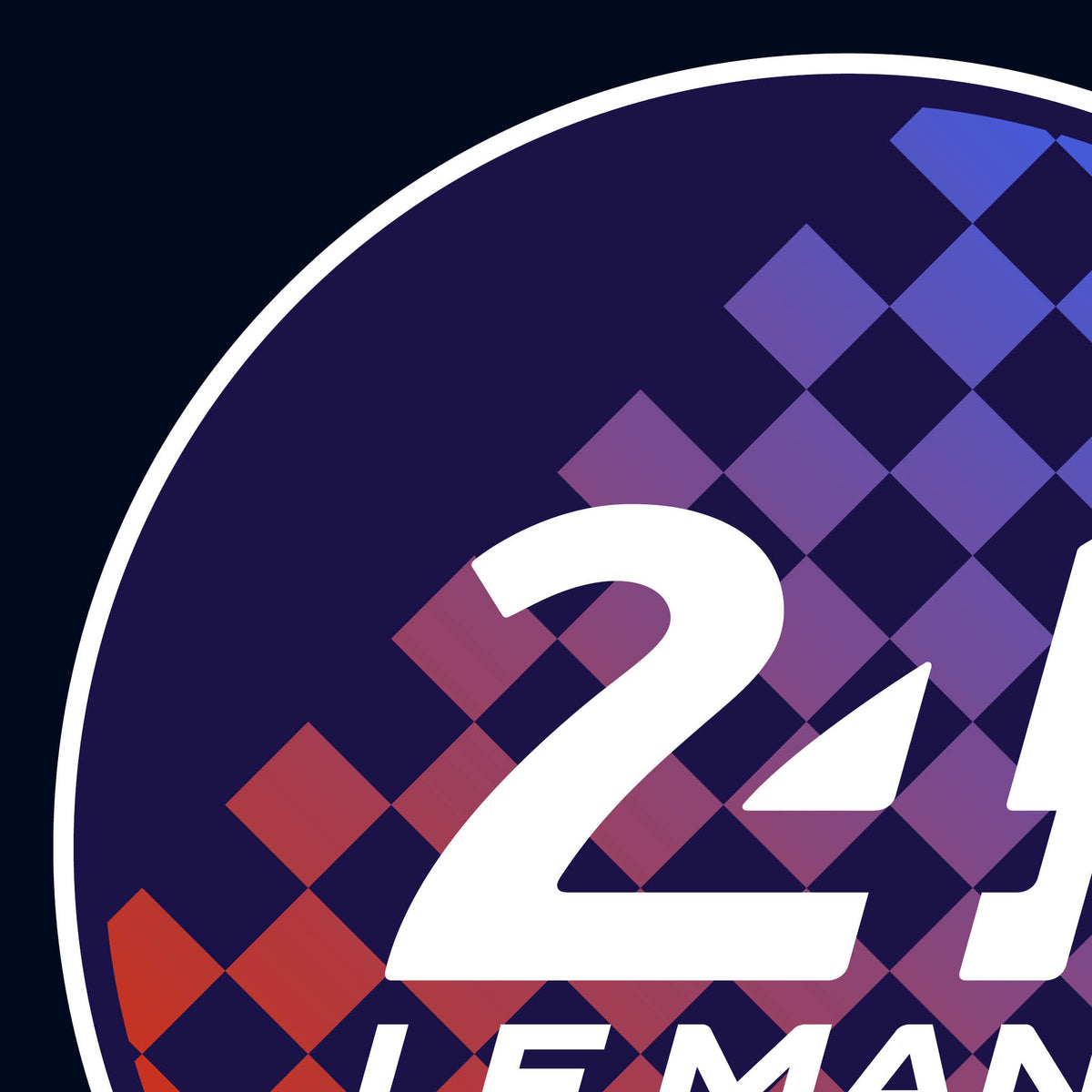 Official Le Mans Chequered Flag Roundel Sticker