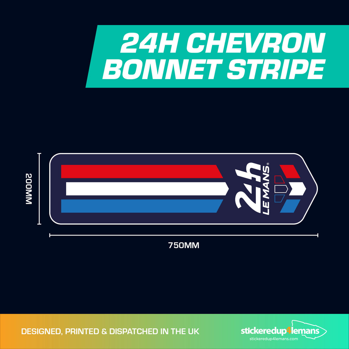 Official Le Mans Chevron Bonnet Stripe