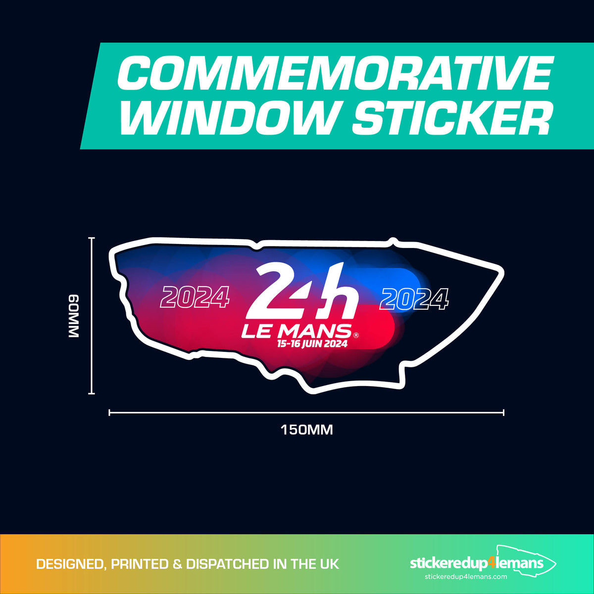 Official Le Mans 24h 2024 Commemorative Window Sticker