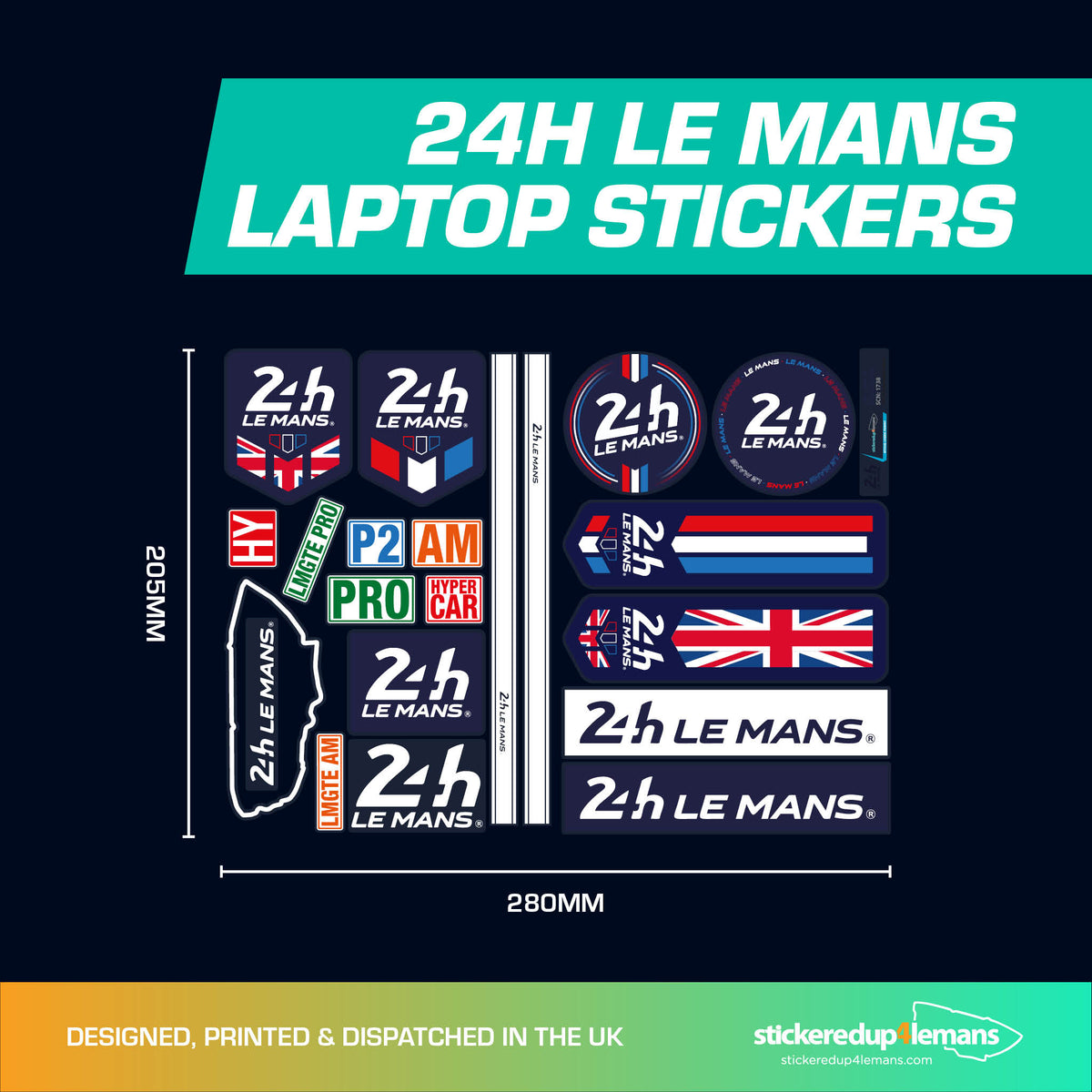 Official Le Mans Laptop Sticker Pack