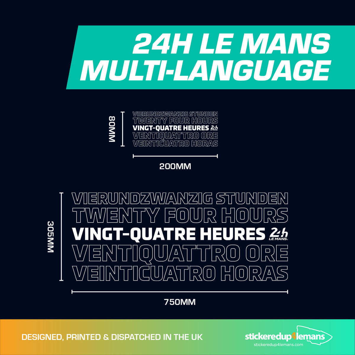 Official 24h Le Mans Multi-Language Text