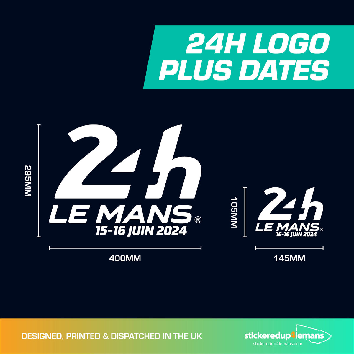 Official Le Mans 24h Le Mans &amp; Dates logo sticker (printed)