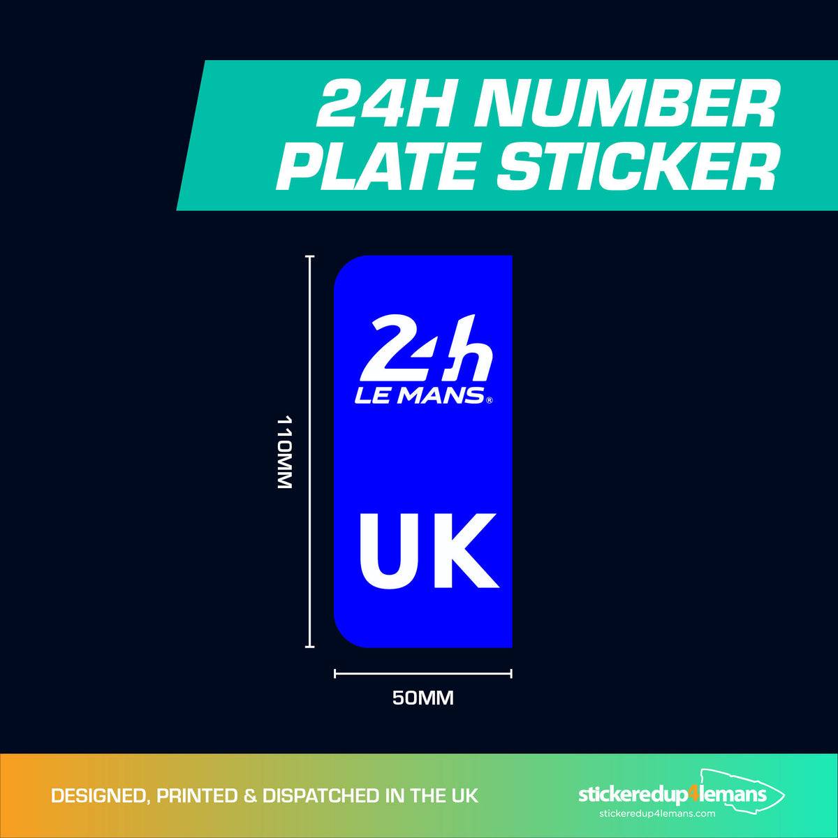 Official Le Mans UK Numberplate sticker