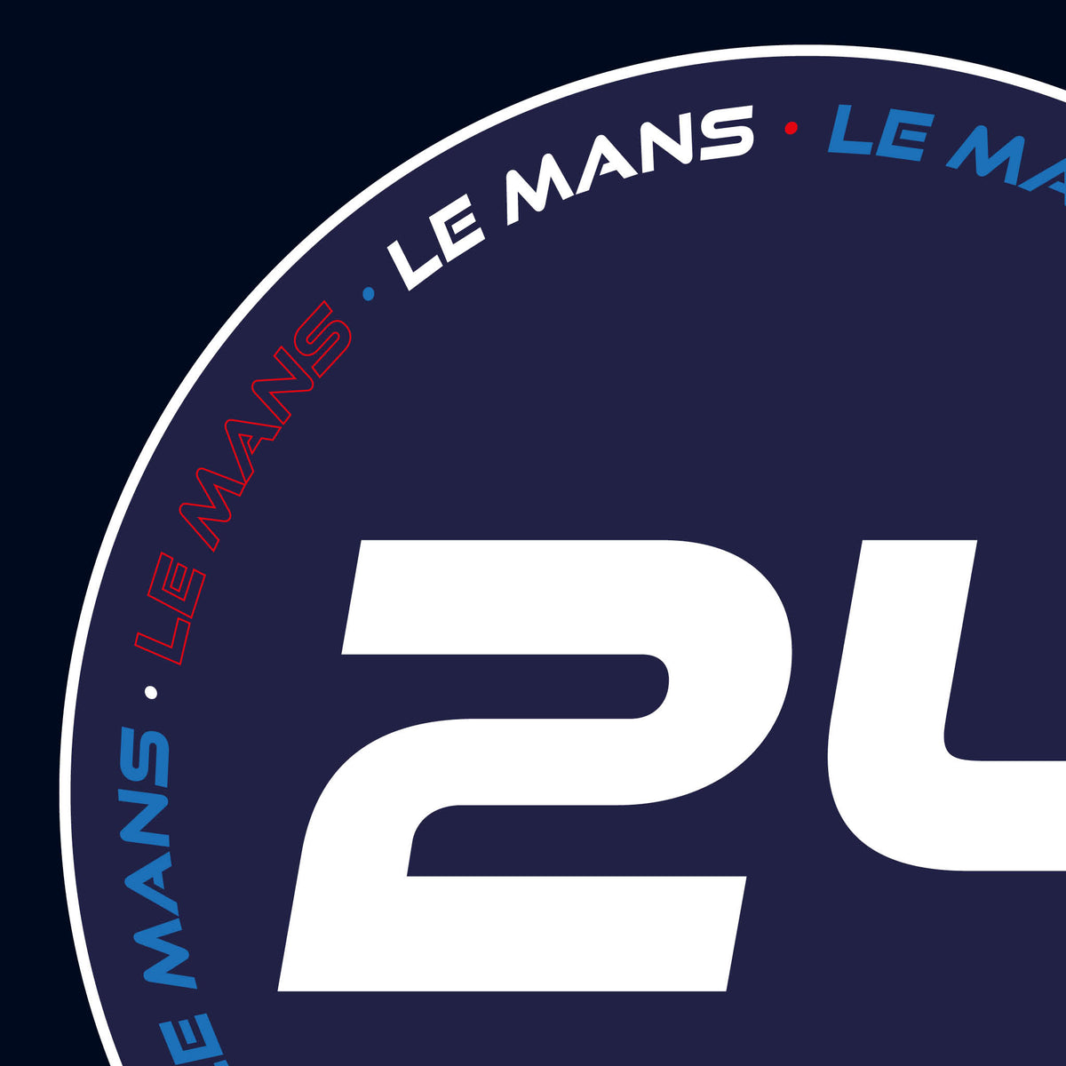 Blue Le Mans 400mm Diameter Door Racing Numbers (Pair)