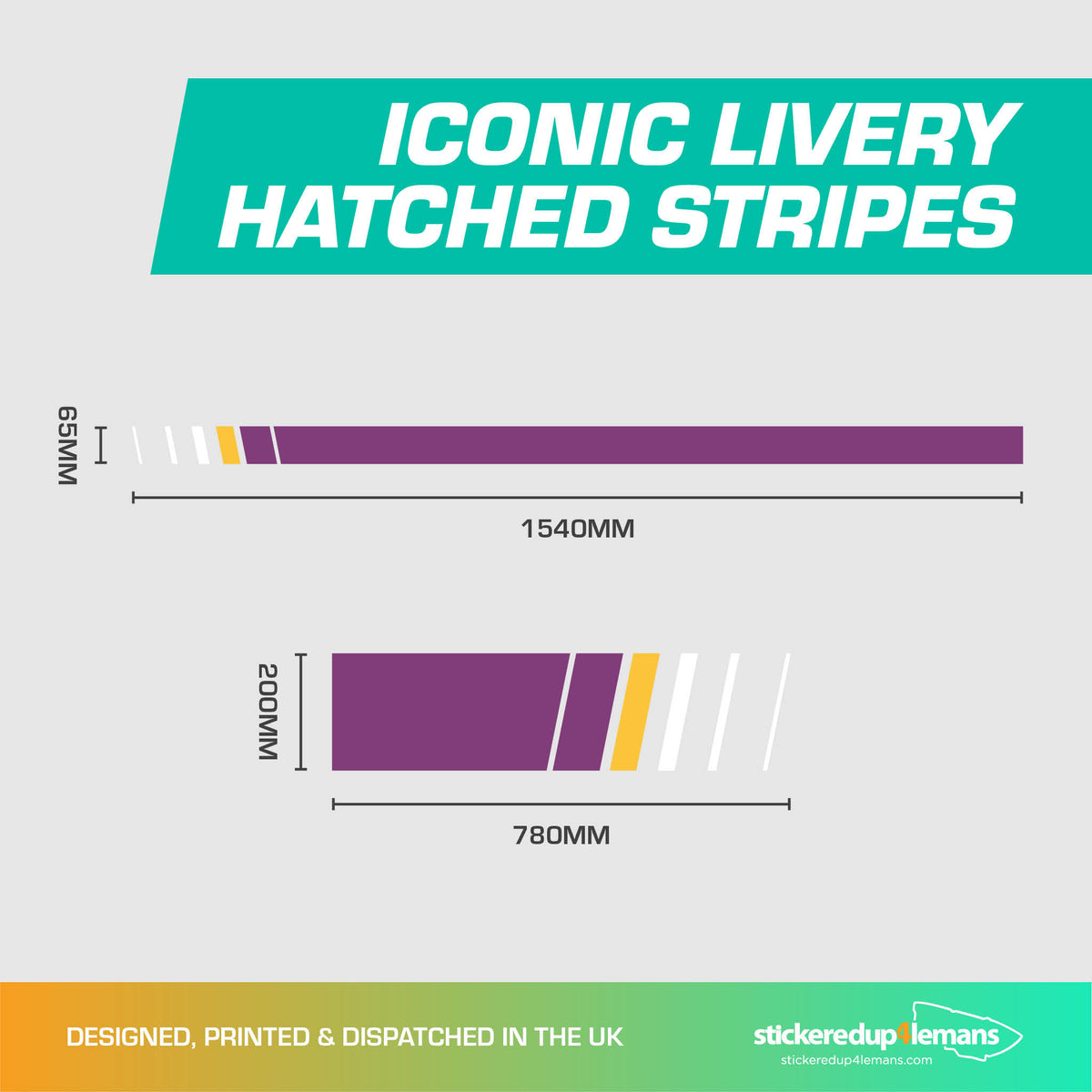 Hatched Bonnet Stripes - Iconic Liveries