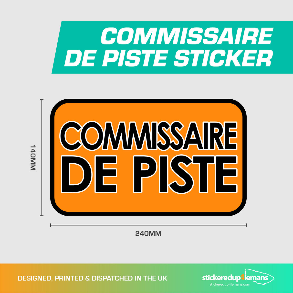 Commissaire de Piste Le Mans Marshal Sticker