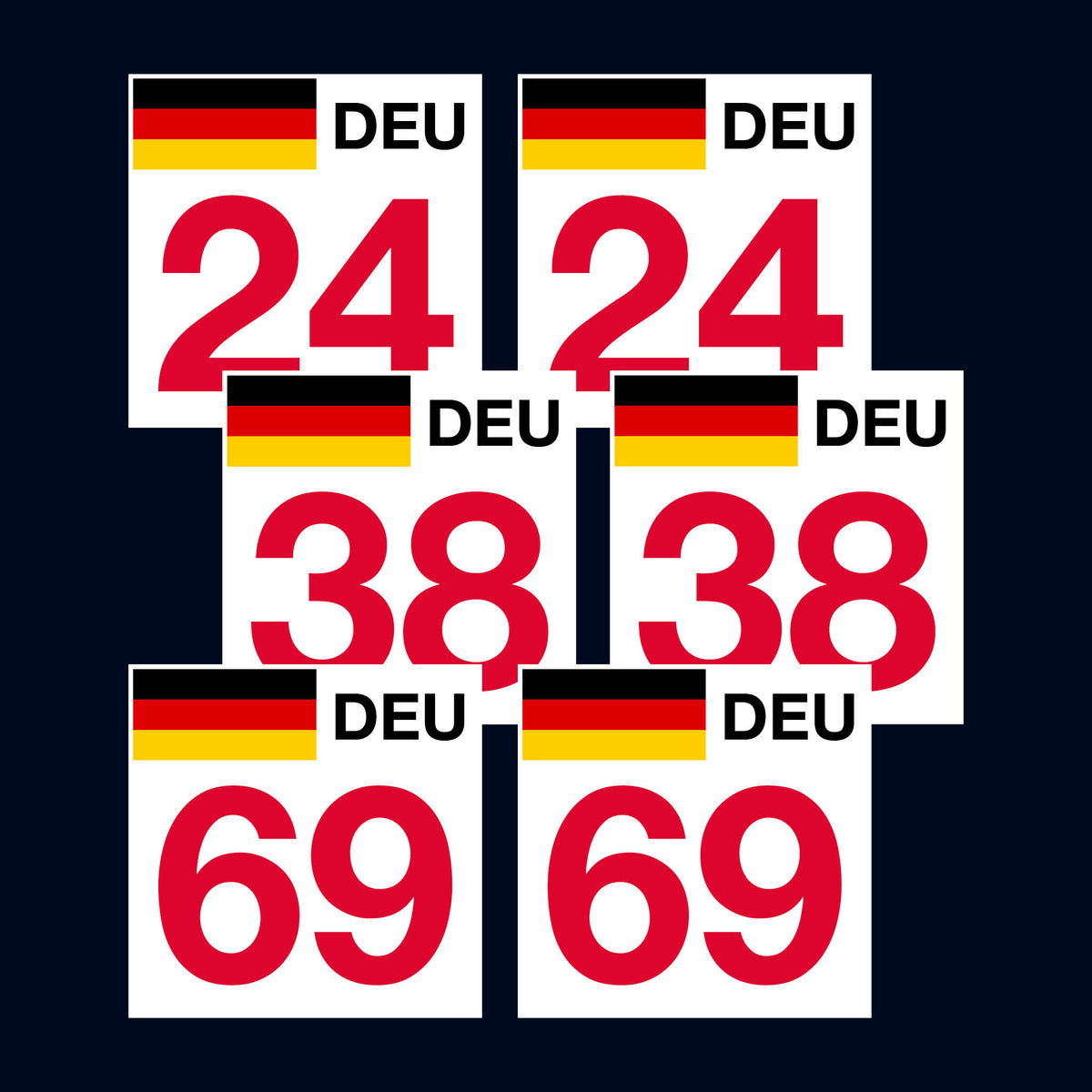 DEU Door Numbers (Pair)