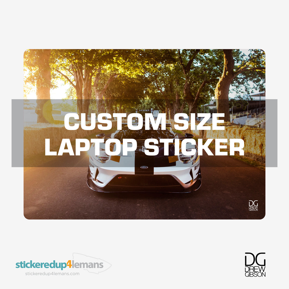 DG #002 Custom Size Laptop Sticker