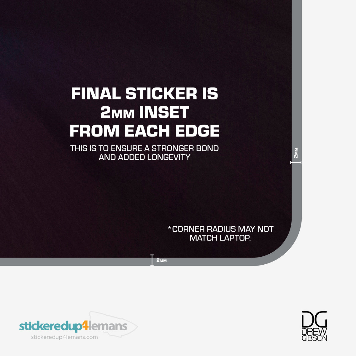 DG #007 Custom Size Laptop Sticker