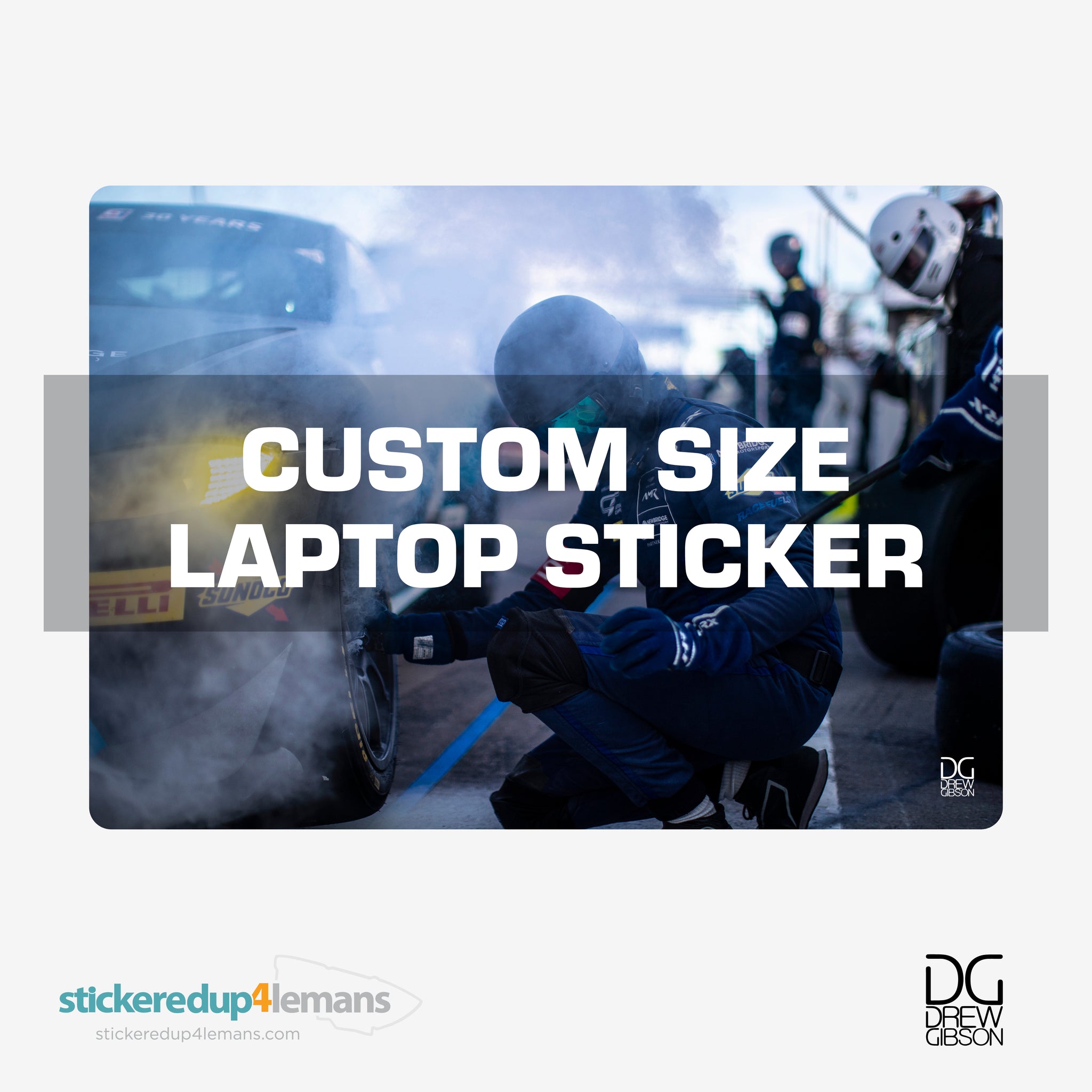 DG #023 Custom Size Laptop Sticker - StickeredUp4LeMans