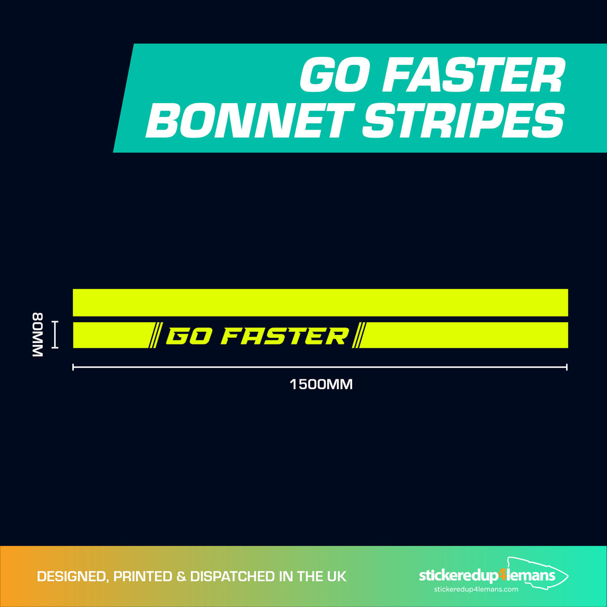&#39;Go Faster&#39; Bonnet Stripes