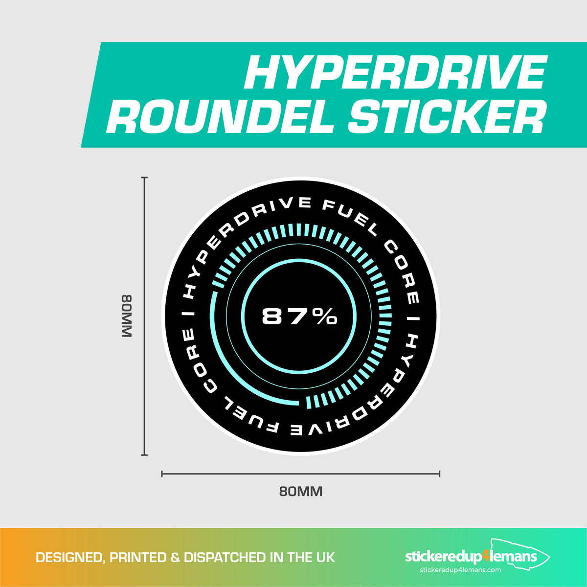 Sticker Hyper Hyperdrive Roundel Bumper Sticker - StickeredUp4LeMans