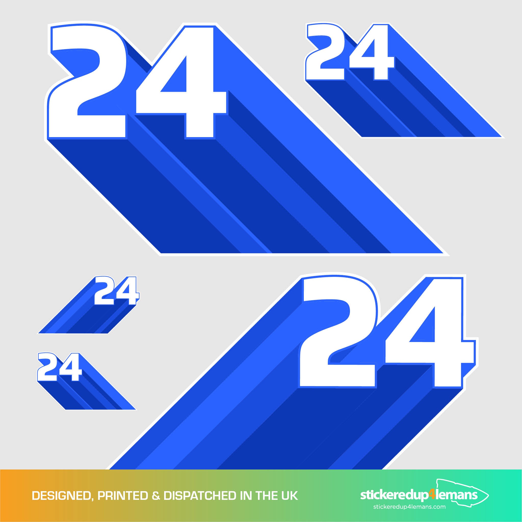 N24 Racing Number No.24 Racing Numbers Pack - StickeredUp4LeMans