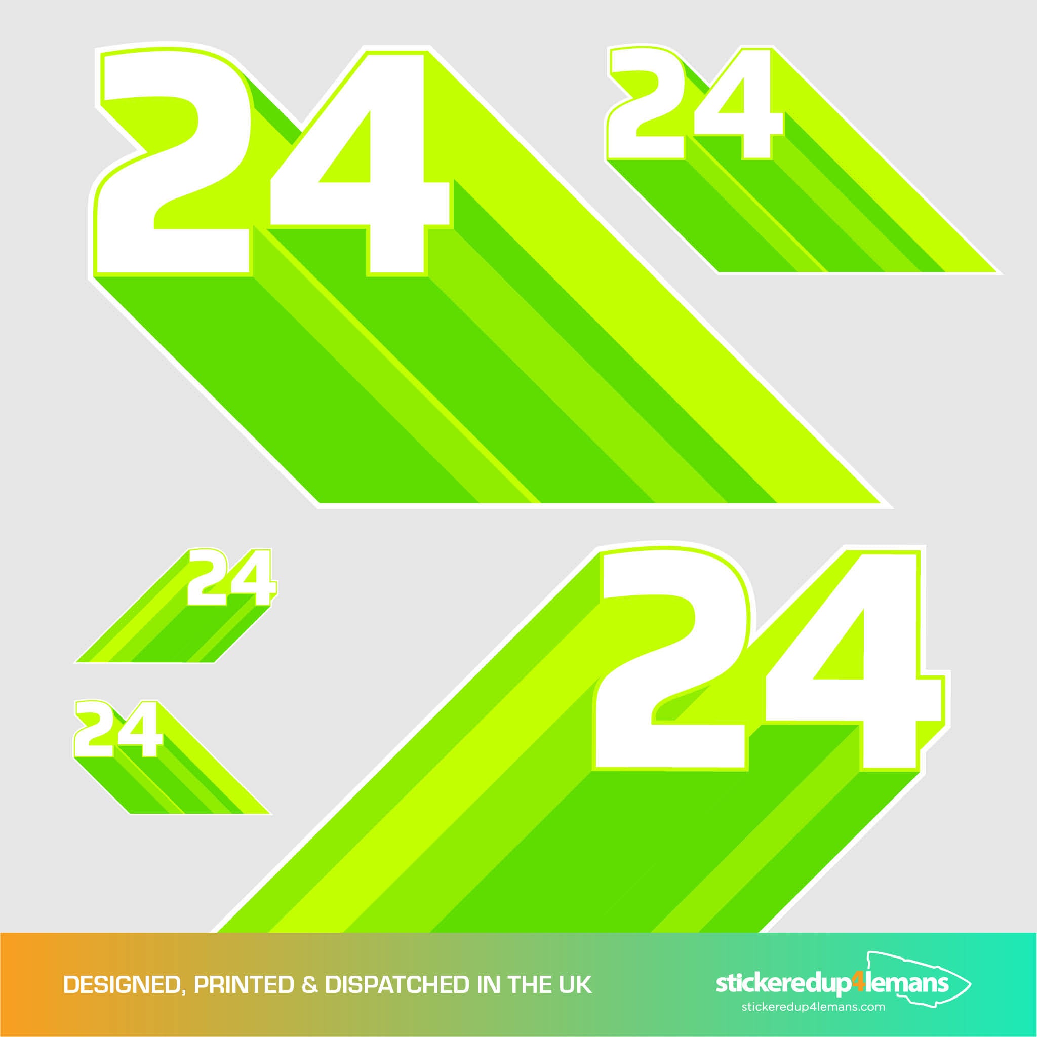N24 Racing Number No.24 Racing Numbers Pack - StickeredUp4LeMans