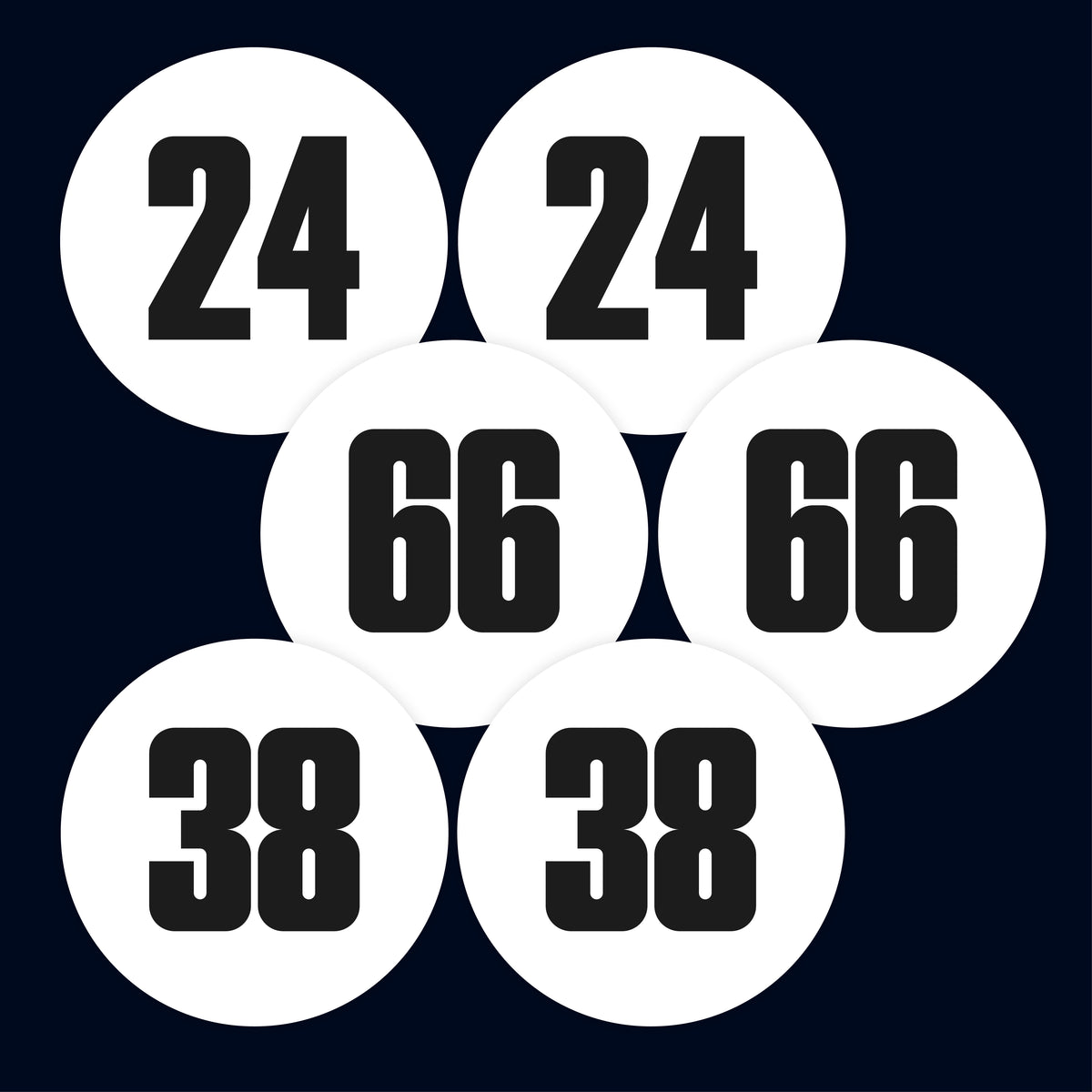 400mm Diameter Door Racing Numbers (Pair) - StickeredUp4LeMans