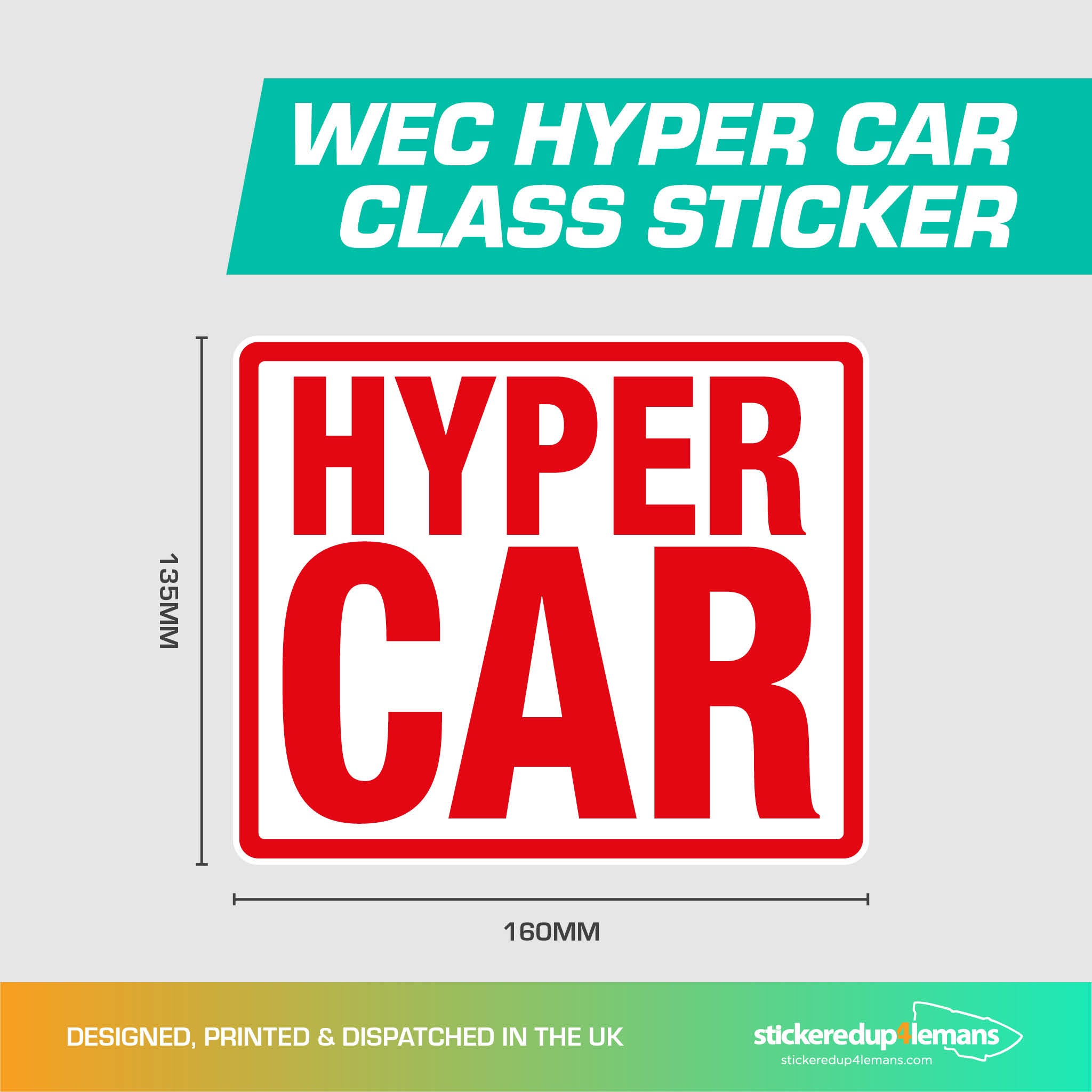 Le Mans Class Sticker - HYPERCAR - StickeredUp4LeMans