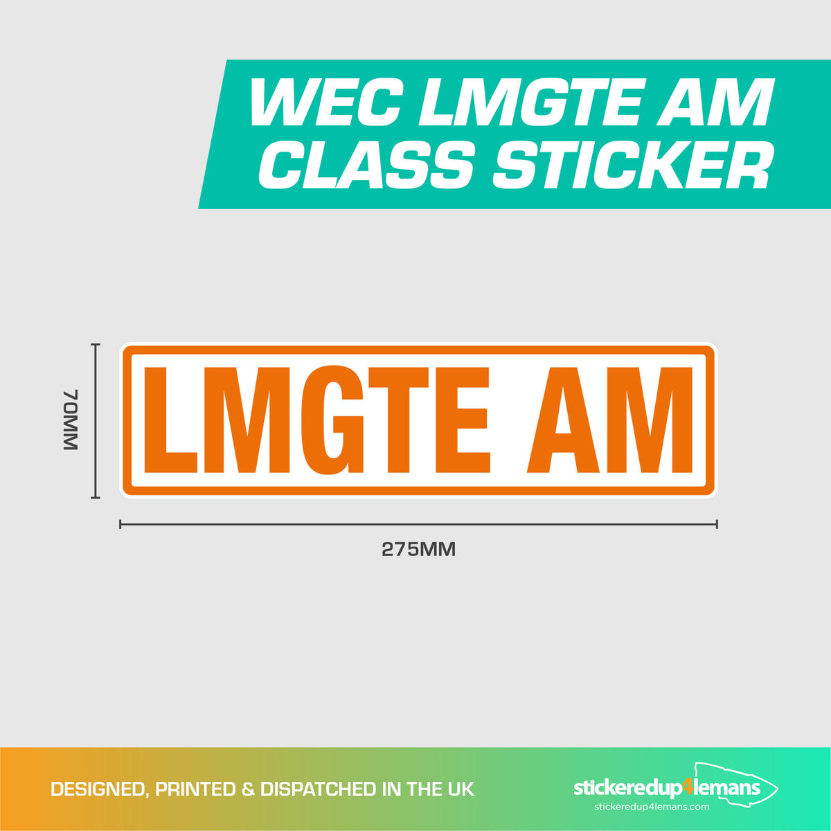 Le Mans Class Sticker - LMGTE AM
