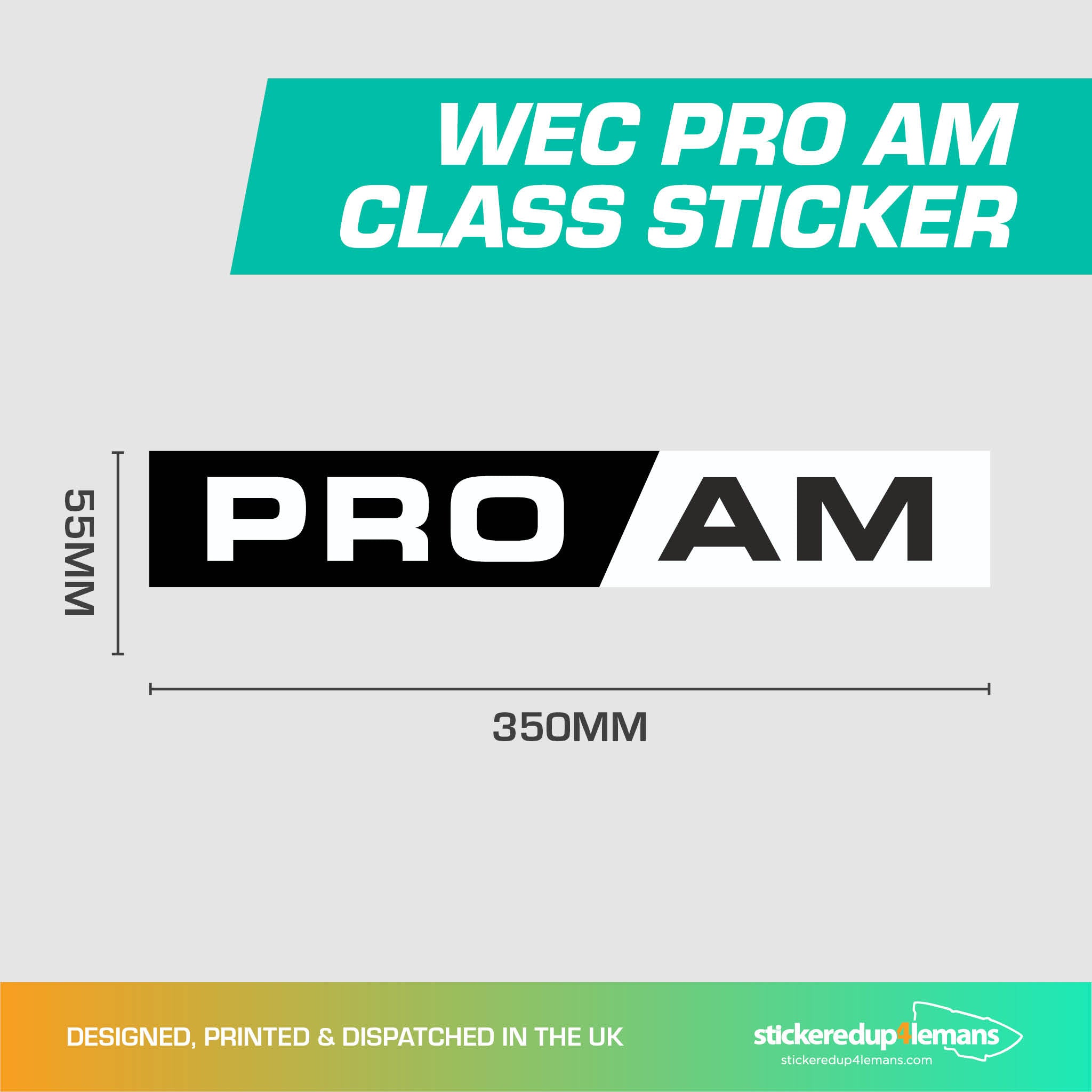 Am Ras Sticker Le Mans Class Sticker - PRO AM - StickeredUp4LeMans