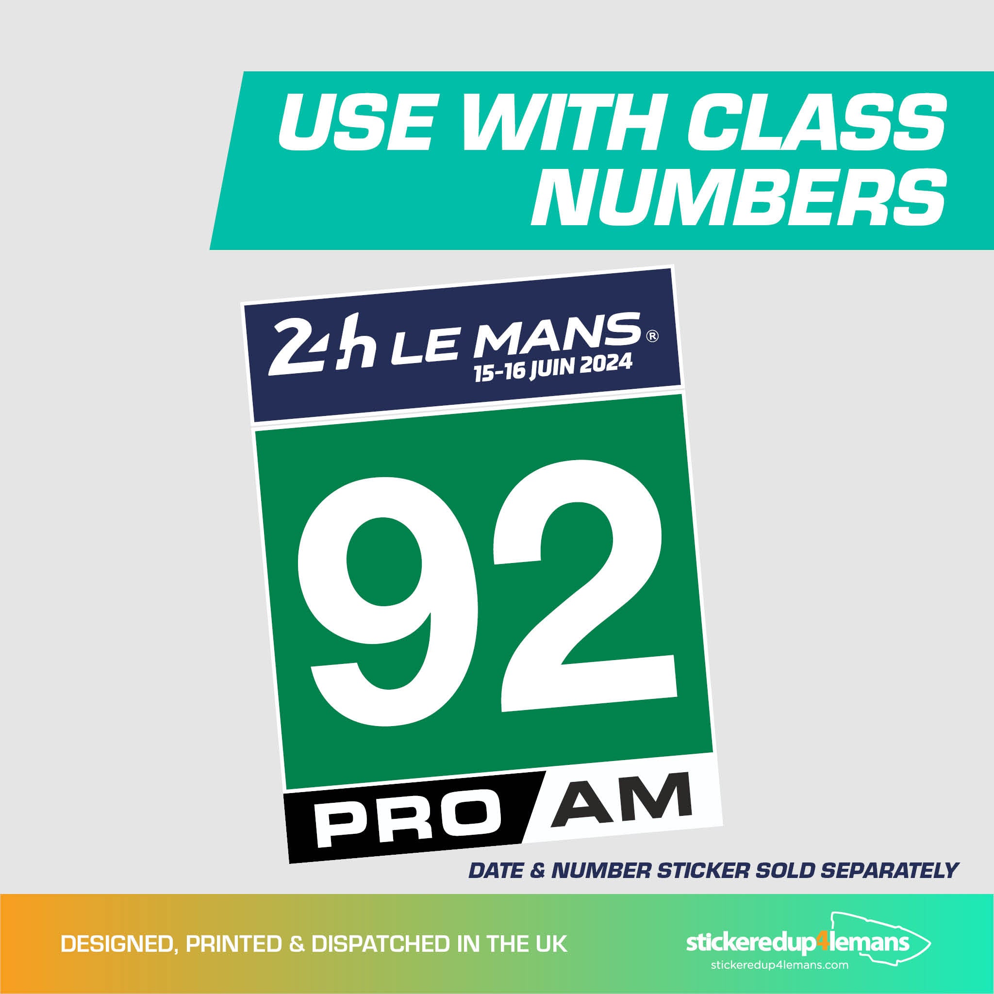 Pro Am Sticker Le Mans Class Sticker - PRO AM - StickeredUp4LeMans