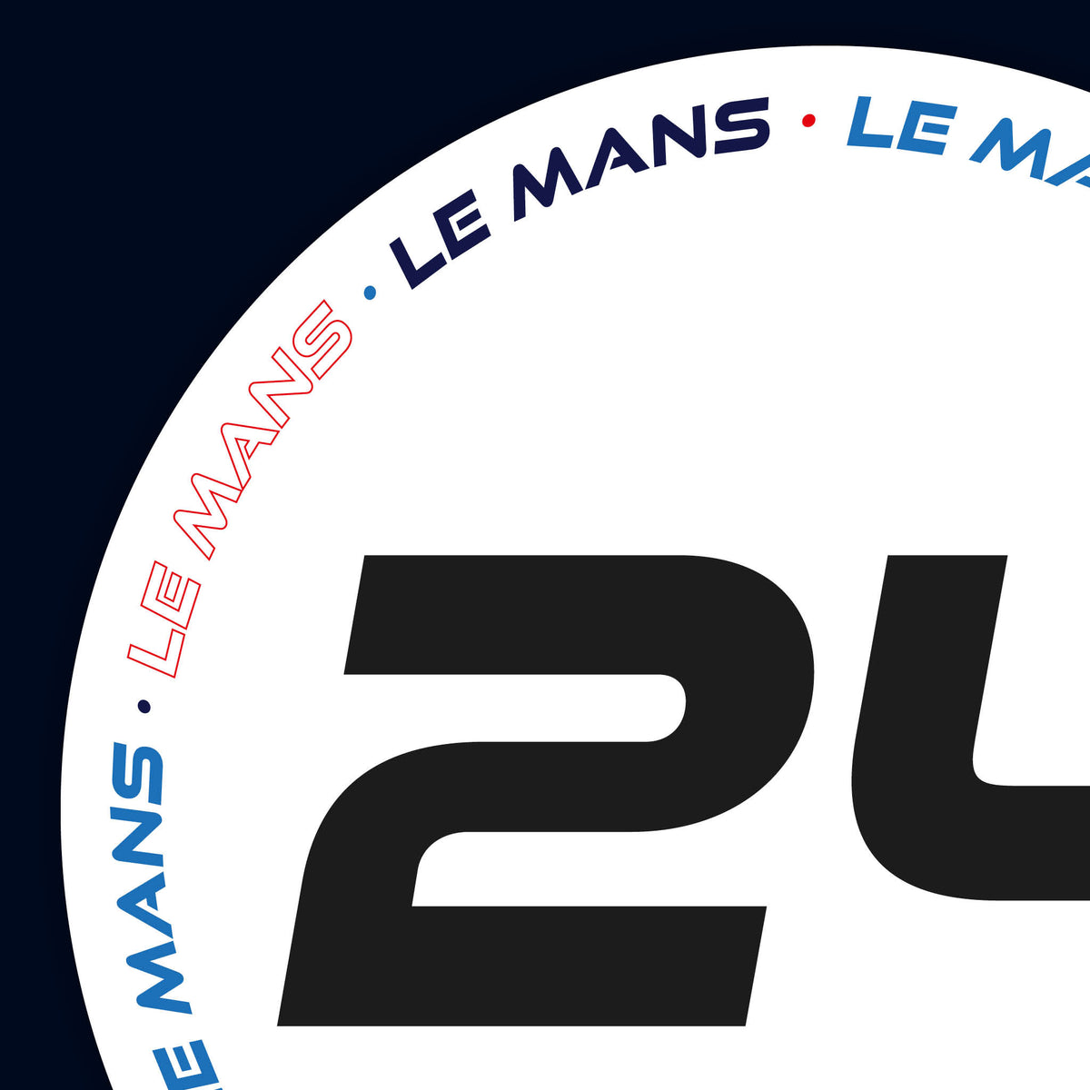 White Le Mans 400mm Diameter Door Racing Numbers (Pair)