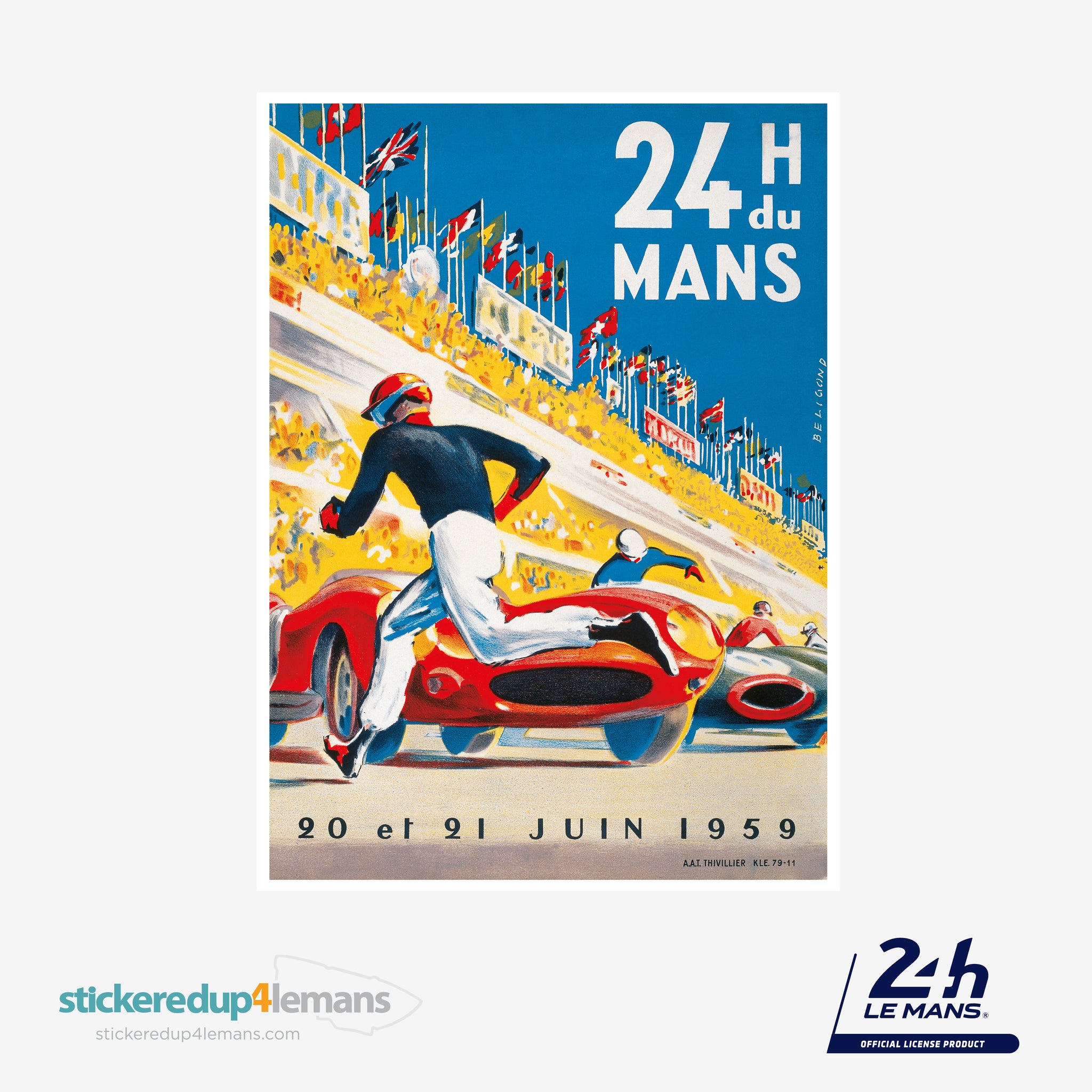 Official Le Mans 24h Poster Stickers StickeredUp4LeMans