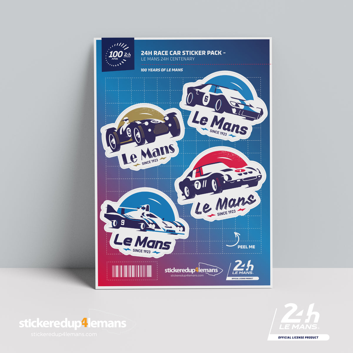 Official Le Mans Centenary Race Car Laptop Sticker Pack