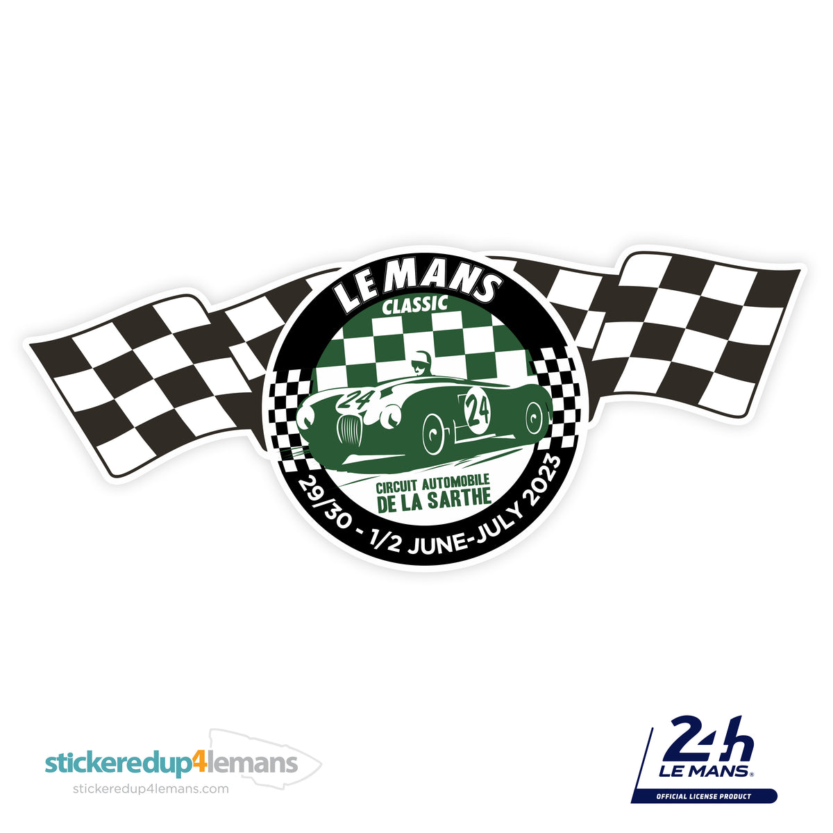 Le Mans Classic 2023 Chequered Flag Logo Sticker
