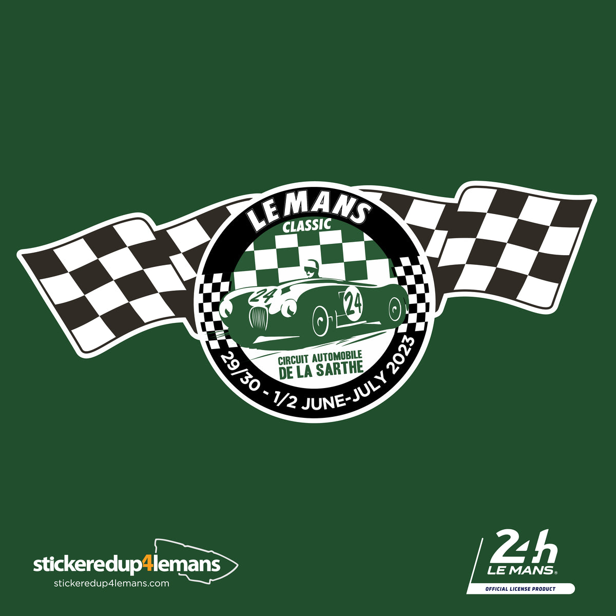 Le Mans Classic 2023 Chequered Flag Logo Sticker