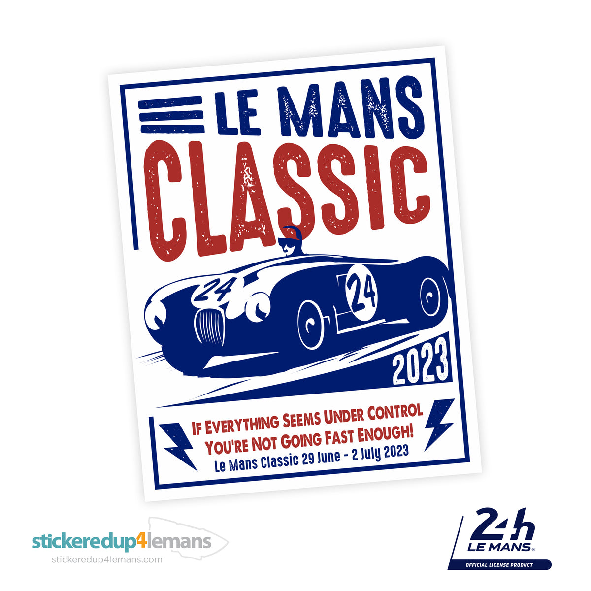 Le Mans Classic Vintage Poster Sticker