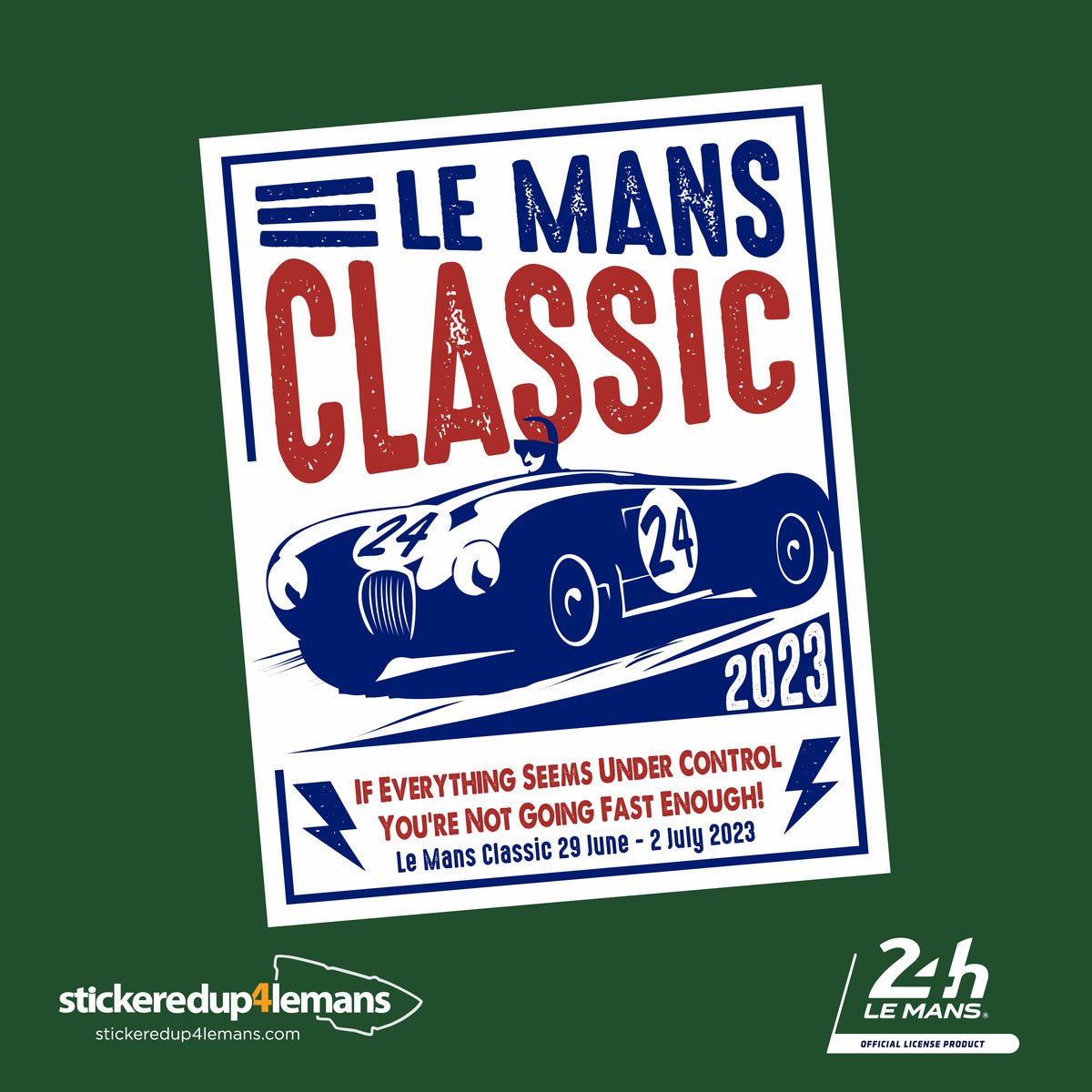 Le Mans Classic Vintage Poster Sticker
