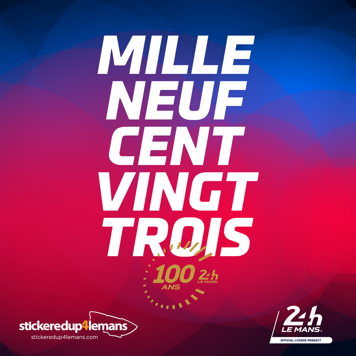 Official Le Mans 24h Mille Neuf Cent Vingt Trois sticker