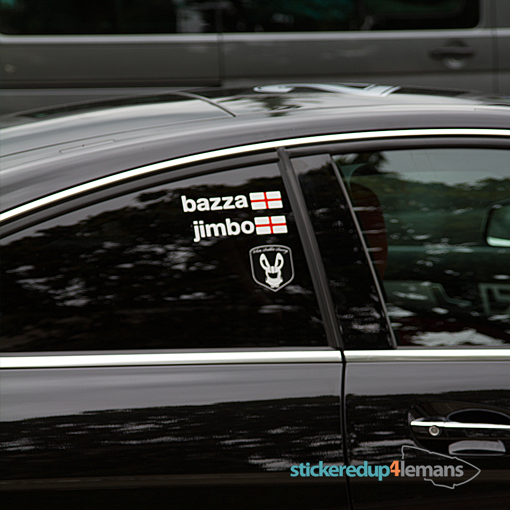 Pair of Race Car Driver Names Personalised Rally Style Sticker ...