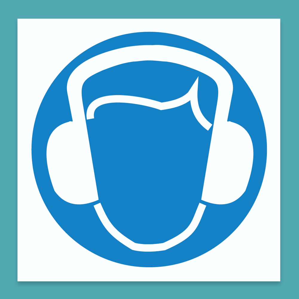 Ear protection symbol - Silly Stuff - StickeredUp4LeMans