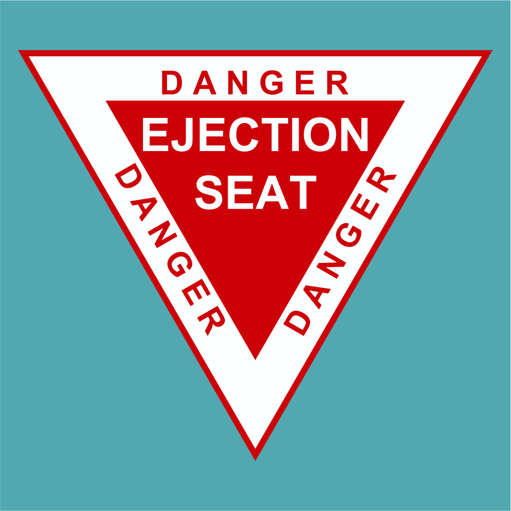 Danger Ejection Seat - Silly Stuff - StickeredUp4LeMans