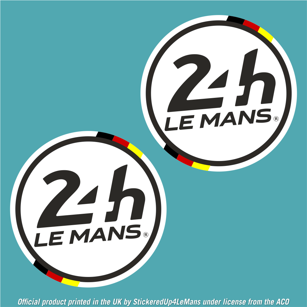Official Le Mans 24h Le Mans Racing Door Roundels 395mm diameter (Pair of Stickers) - StickeredUp4LeMans