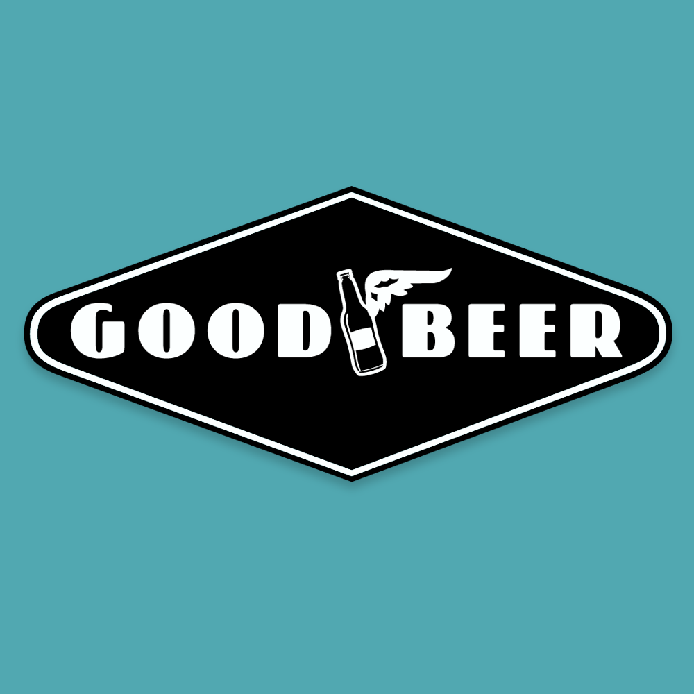 Good Beer (black &amp; white) - Silly Stuff - StickeredUp4LeMans