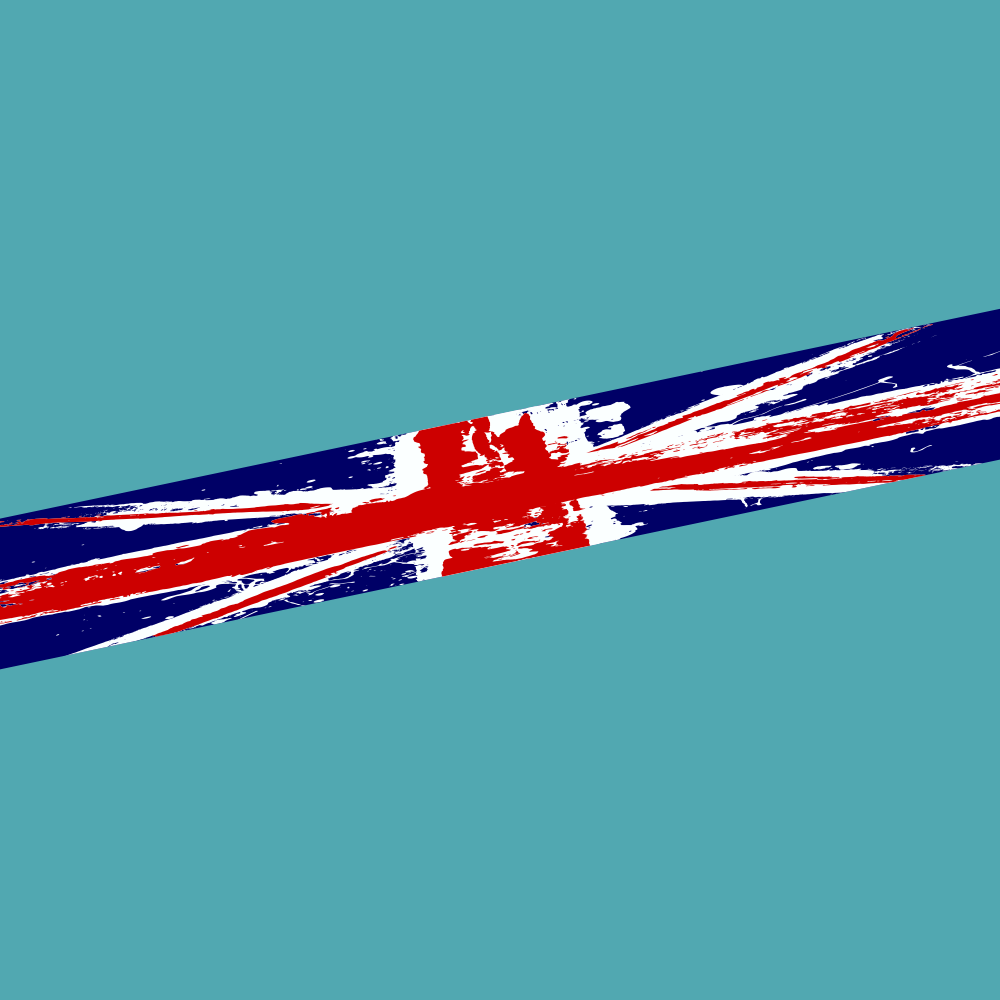 UK Grunge Flag Sunstrip - Sunstrip - StickeredUp4LeMans