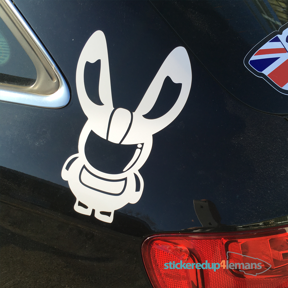 White cut vinyl White Rabbit Racing logo - White Rabbit Racing - StickeredUp4LeMans